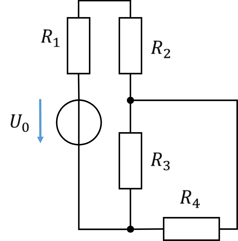 Dasselbe Netzwerk anders gezeichnet: R3 und R4 sind parallel geschaltet