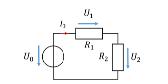 Spannungsteiler aus R1 und R2
