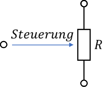 Steuerbarer Widerstand R mit Steuereingang
